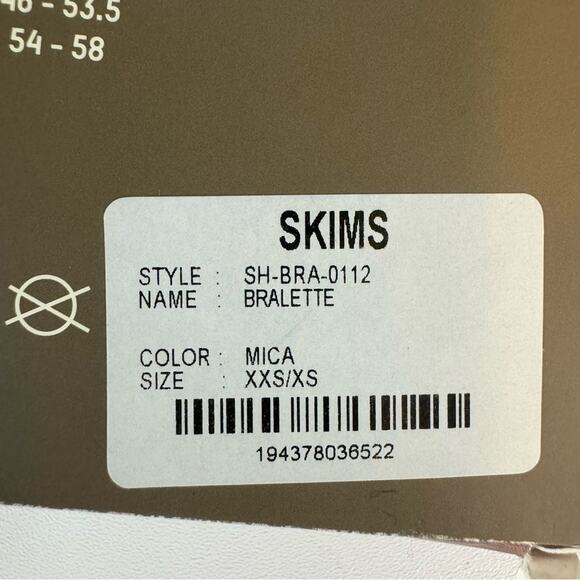 Skims Seamless Sculpt Stretch Wide Strap Bralette Bra Mica Brown XXS/XS NEW - Picture 5 of 11